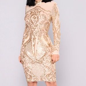 Sequin Mesh Dress